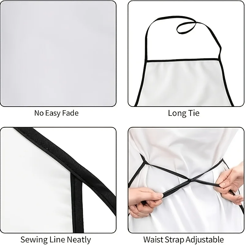 مريلة مشهد الشاطئ المبتكرة خفيفة الوزن، مثالية للمطبخ والشواء وتصفيف الشعر والخبز والتصميم الفني مع سترة حمراء #4