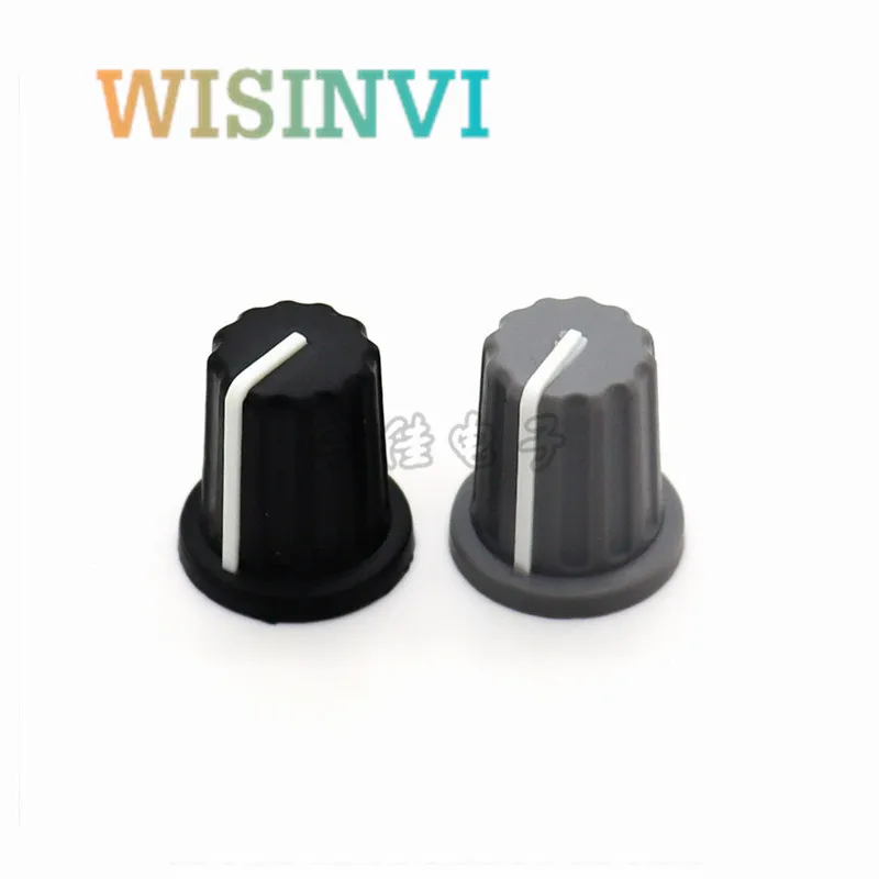 10PCS 16×18mmSoft Rubber Half Shaft Knob Diameter 16mm Height 18mm Potentiometer Encoder Knob 270 Degree D-Shaped Inner Hole 6mm