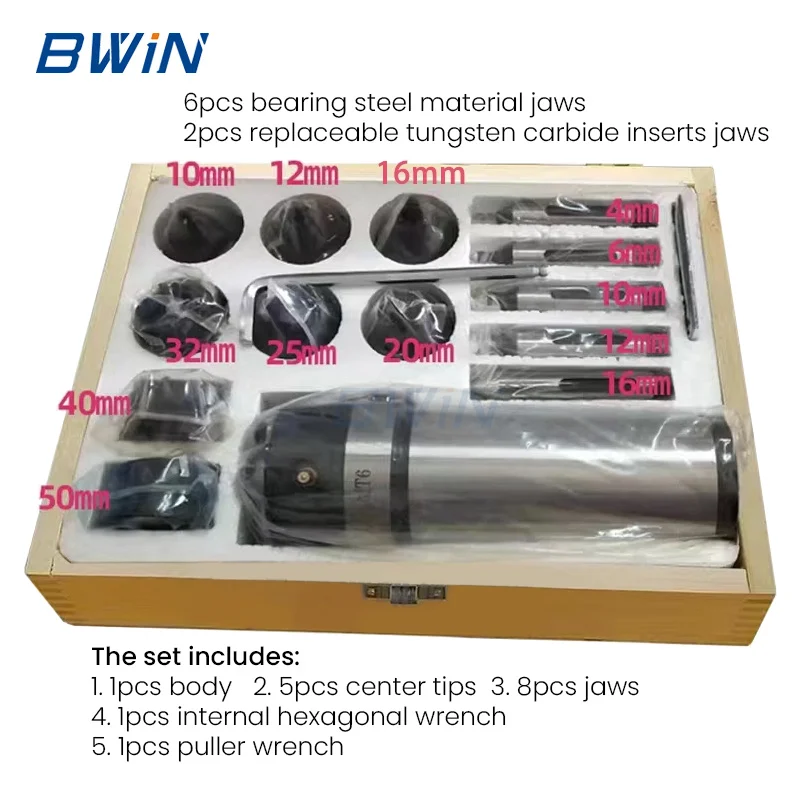 MT3 MT4 MT5 MT6 Lathe CNC Machine Tool Live Tooling Hydraulic Face Driver Center