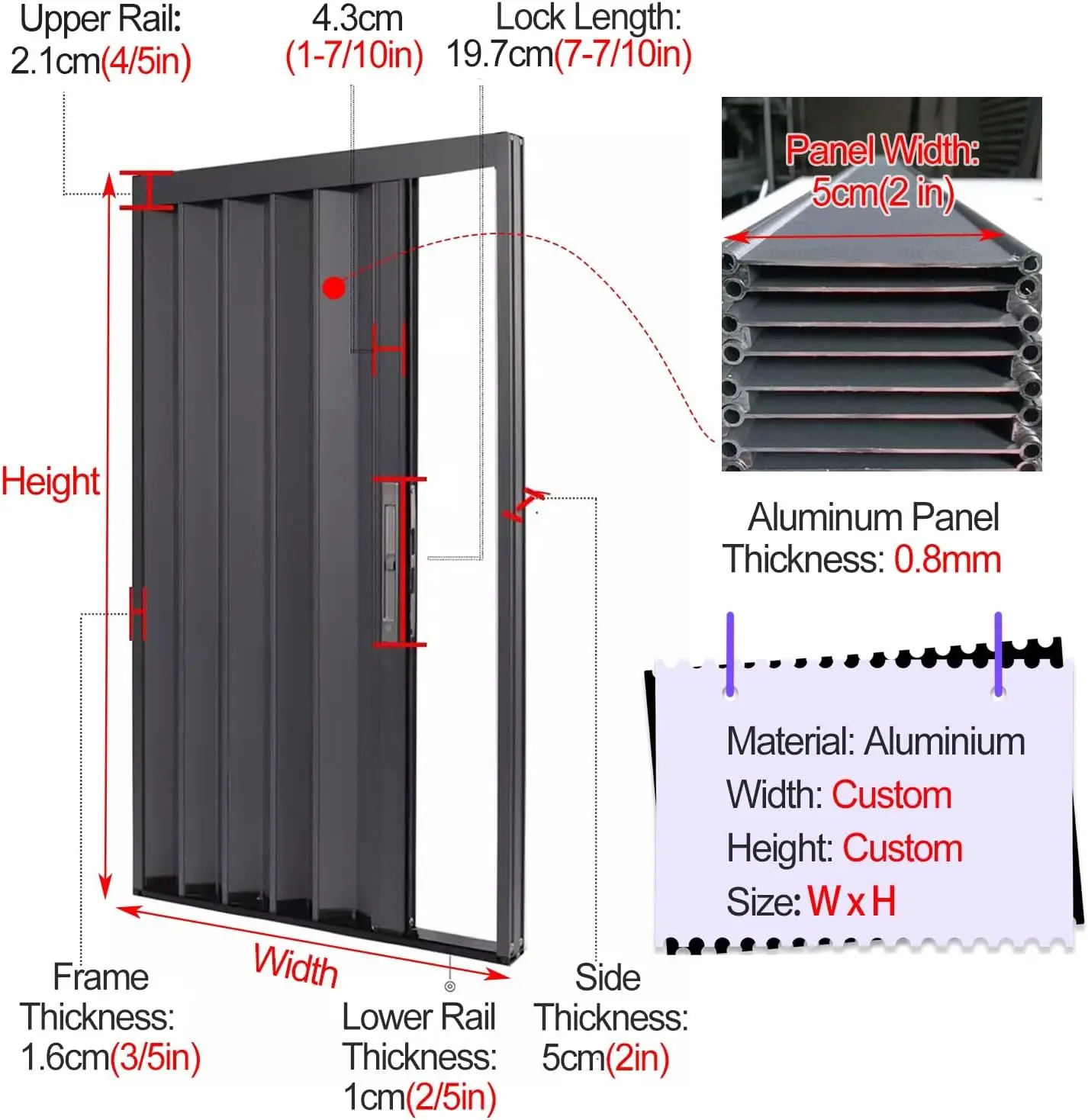 Yllffll White Concertina Doors Internal With Key, Bi-Fold Aluminum Waterproof Folding Door Sliding Door Indoor Open Kitchen,