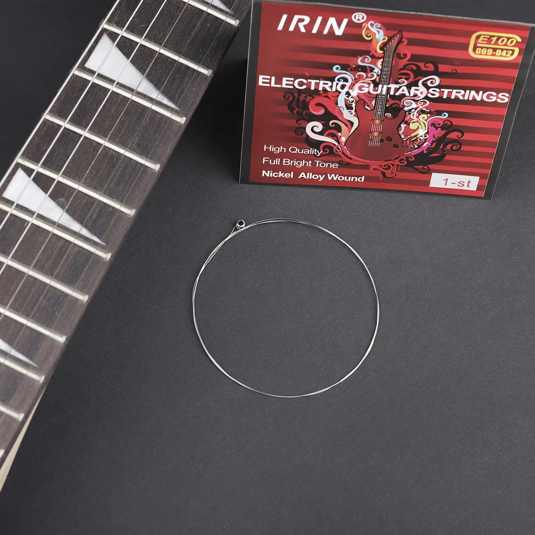 Wholesale IRIN Stainless Steel Matte Finish E100 Electric Guitar Strings 1 String 100 Pieces Set