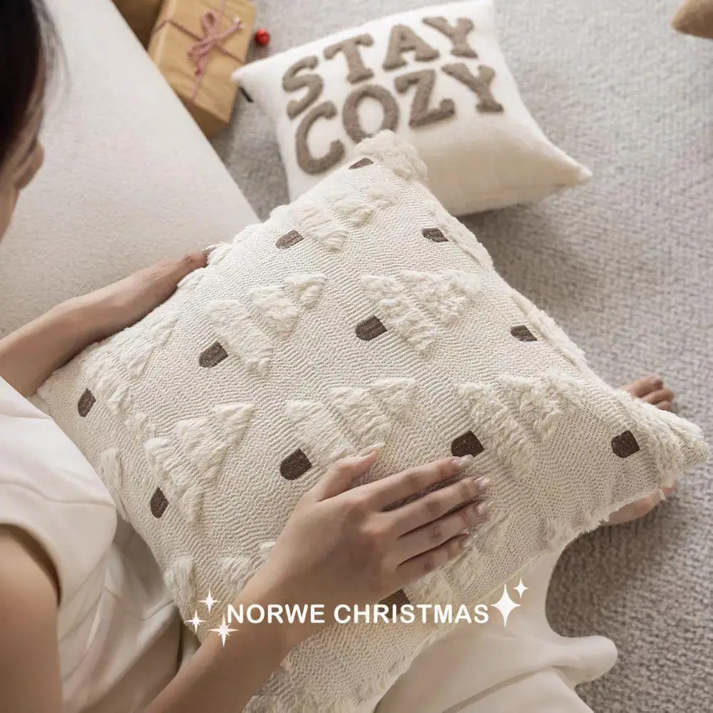 

1pc Xmas Tree Santa Pillow Covers Christmas Cushions Cover Pillowslip 45x45 Christmas Pillow Case Decorative Cushions Pillowcase