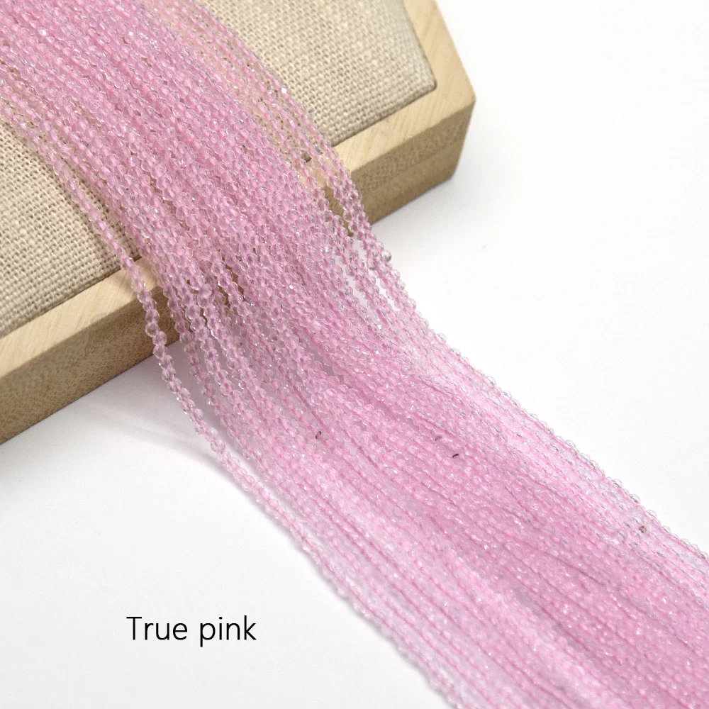 2 مللي متر موضة الكهربائي الزجاج الملون الخرز سلسلة المرأة العصرية مجوهرات عقد دي اي واي سوار أقراط هدية #3