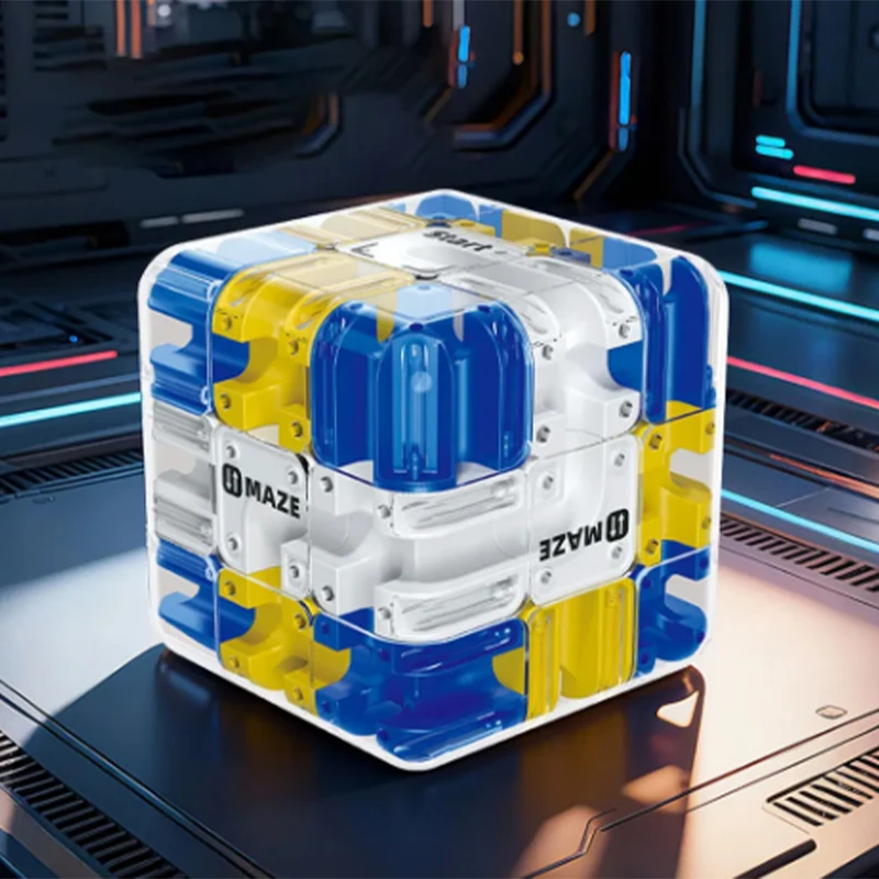 Labirinto 3D Cubo magico Agitarsi Giocattoli Labirinto per bambini Puzzle creativo Cubo di intelligenza Pensiero logico Giocattoli educativi antistress