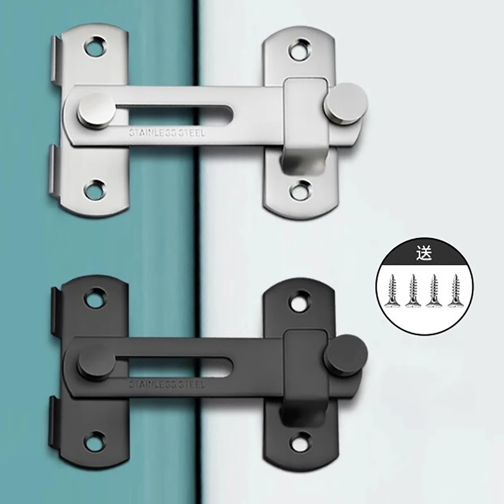 180 Degree Stainless Steel Toggle Latch Sliding Barn Lock Hardware Gate Latches for Window Closet Door Lock Guard Latch Bolt