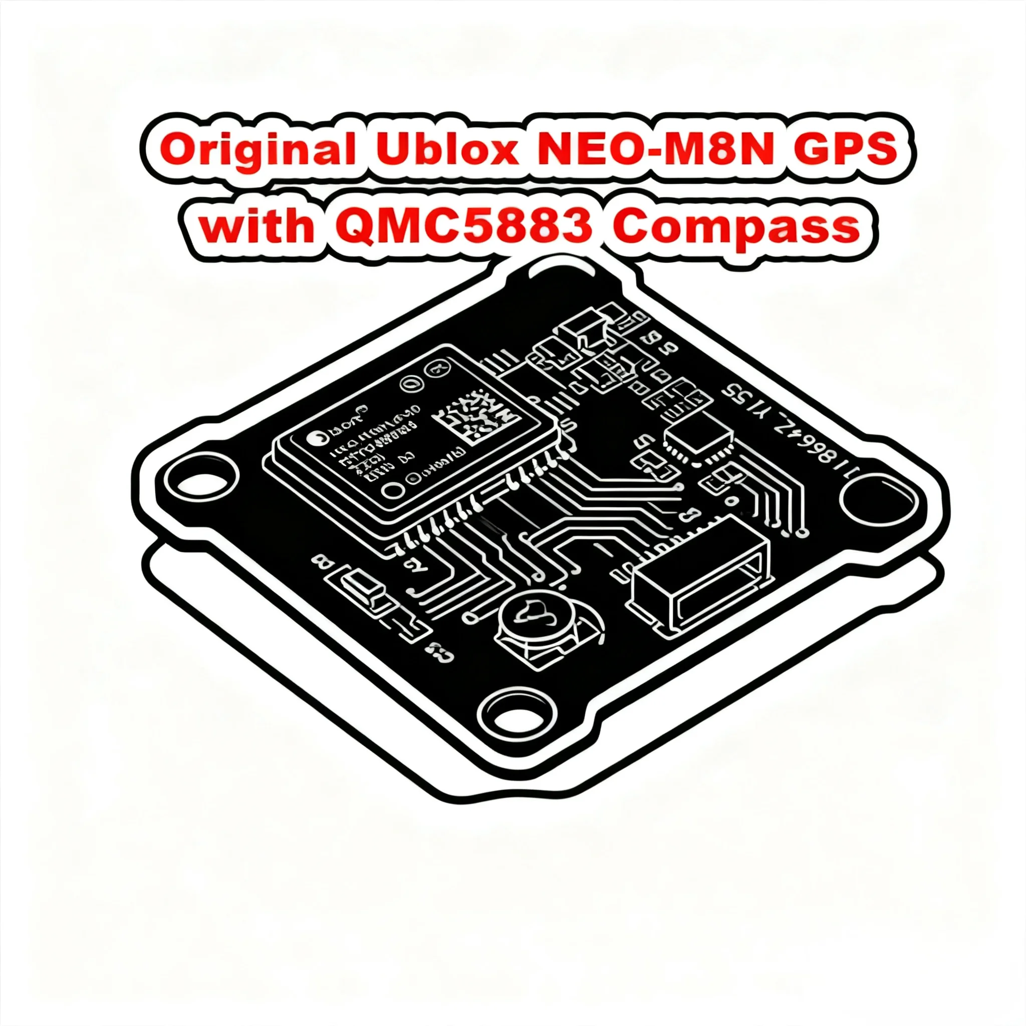 

m8n GPS Module With QMC5883 Compass For F4V3S PLUS Flight Control QAV250 220 RC Drone FPV Racing Quadcopter Betaflight INAV