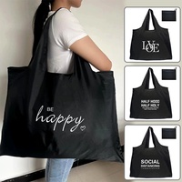 Foldle Reusable Handbags Shopping Bag Shoulder Bag Travel Washable Tote Pouch Convenient Large-capacity Large Tote for Fashion