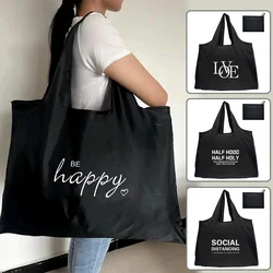Foldle borse riutilizzabili borsa per la spesa borsa a tracolla borsa da viaggio lavabile comoda Tote di grande capacità per la moda