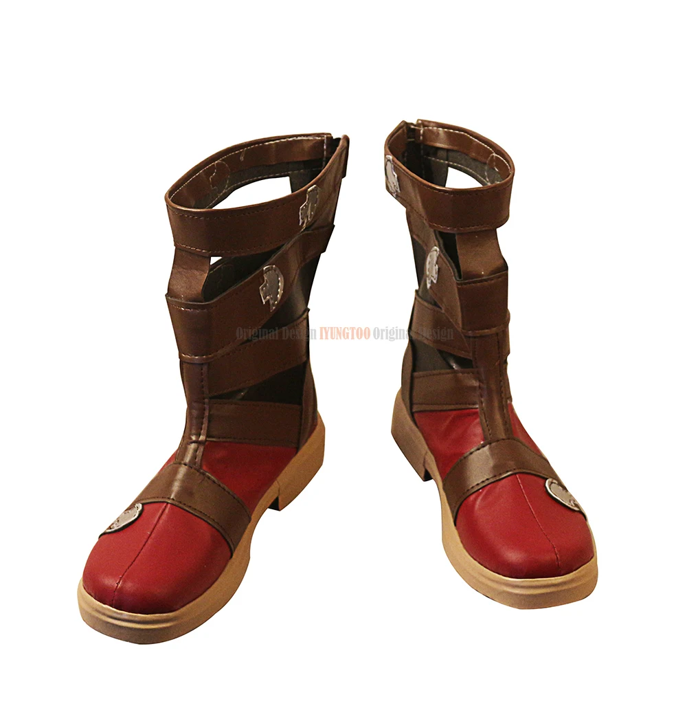 Xenoblade Chronicles Shulk Cosplay Boots Leather Shoes Custom Made for Adults and Kids Cosplay Props