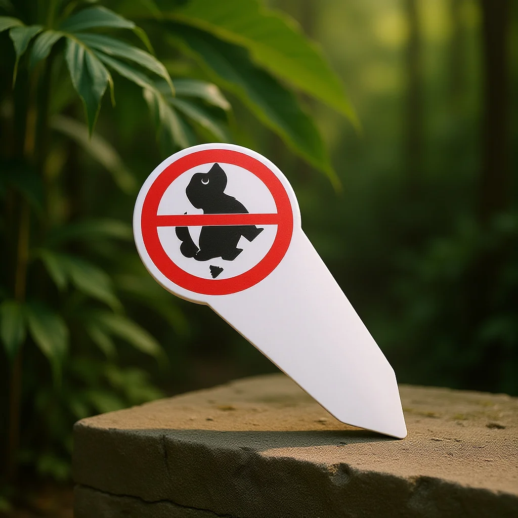 

Lawn Sign with Stake No Dog Poop Alert in Bold Lettering for Outdoor Cleanliness and Awareness No Puppy Poop Signs