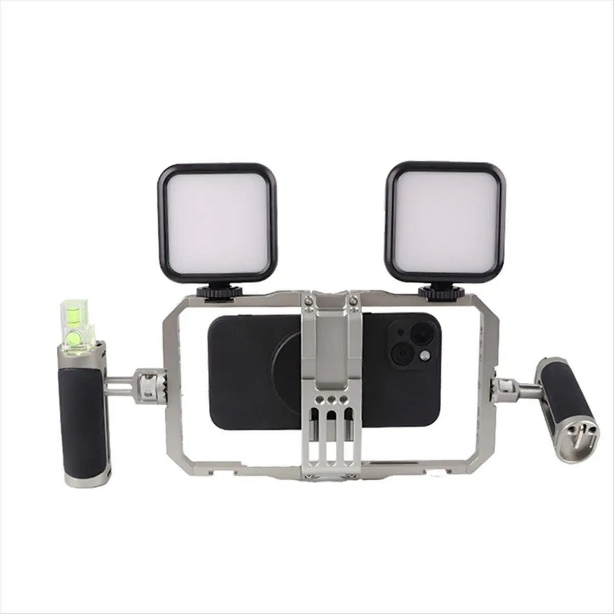 ~Tuesday DTD185Mobile Phone Handheld Stabiliser, with an Extendable Microphone, Fill Light and Protective Frame