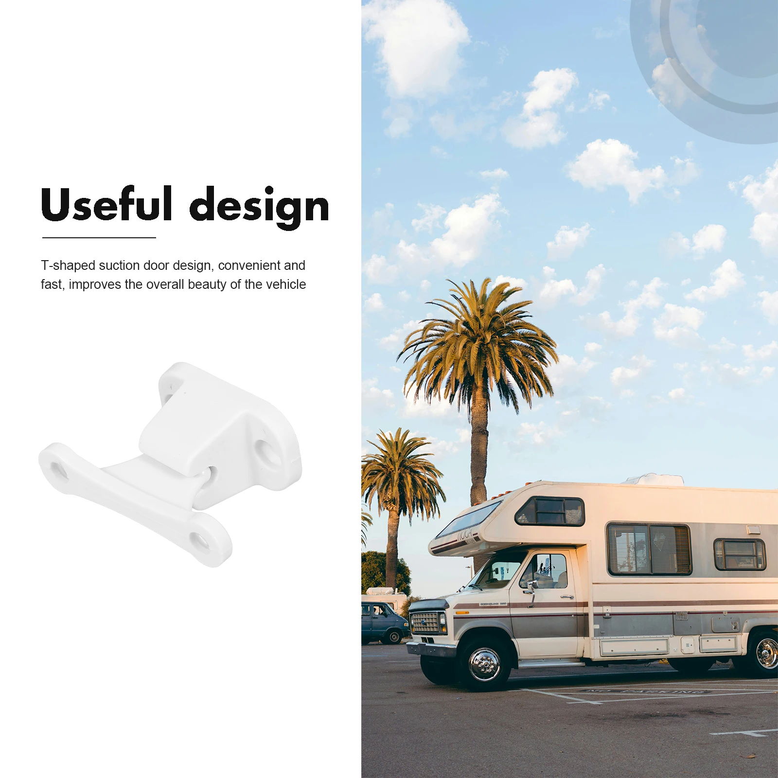 

Black Suction Cup Accessories for Camper Rv Door Stopper Universal Caravan Motorhome Exterior Parts Fits Well
