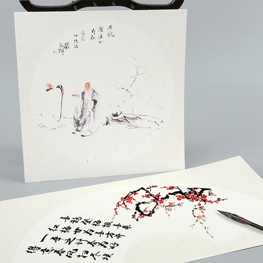 

10 Sheets Xuan Paper 38x38cm Traditional Chinese Painting Paper Heavy Duty Safe for Ink Wash Painting Art Craft Projects