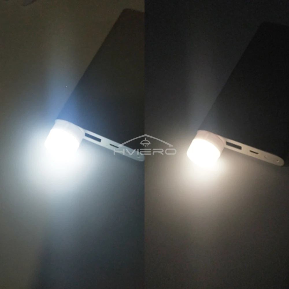 1/10X Small LED USB Plug Lamp Computer Mobile Power Charging Illumination Birthday Present Protection Reading Light Round Night