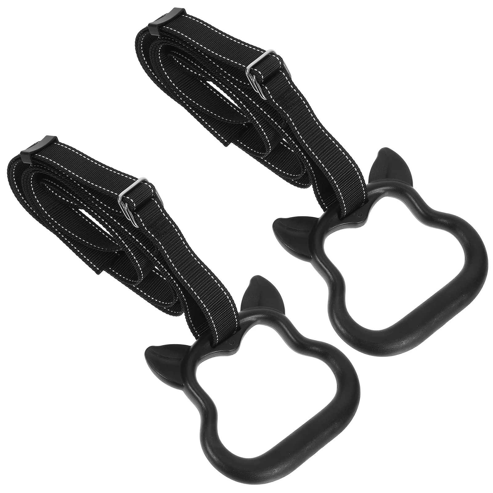 

1 Pair s Gymnastic Rings With Adjustable Straps Durable Plastic Exercise Equipment For Home Outdoor Use Fun Cartoon Design