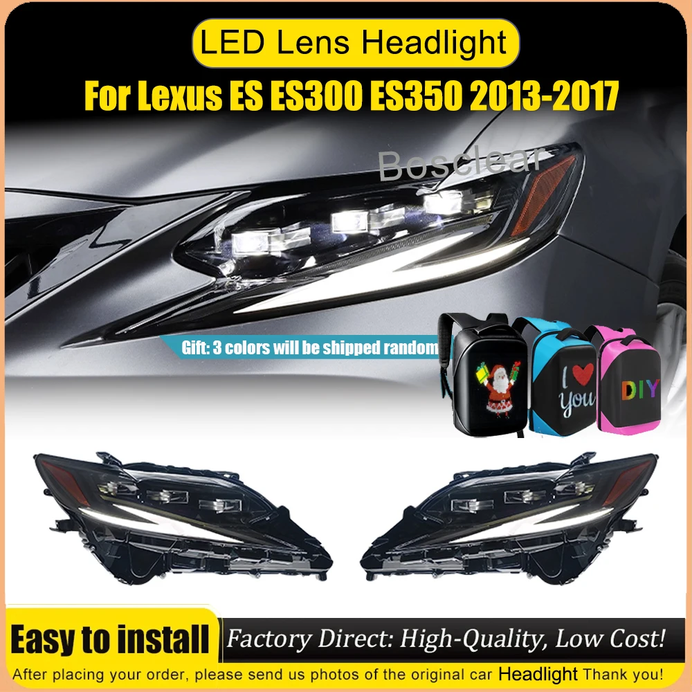 

Car Front Light For Lexus ES 2013 2014 2015 2016 2017 Accessories ES200 ES250 ES300 LED Headlights DRL Turn Signal Lamp Assembly