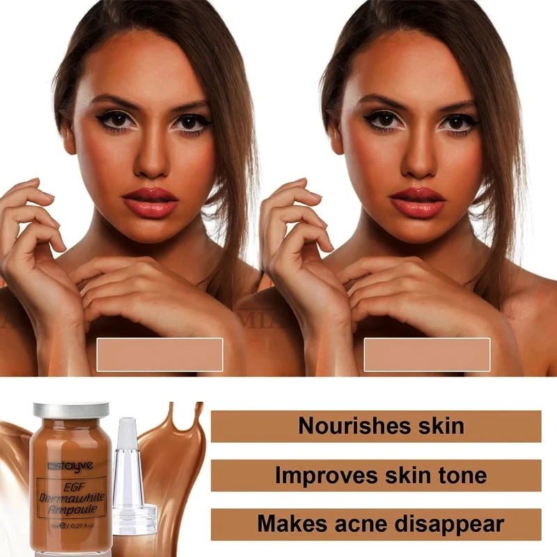 Stayve-BB Cream Glow Dark Skin Foundation Kit, niacinamida/péptidos, ilumina el corrector, más adecuado para el cuidado de la piel de las mujeres negras