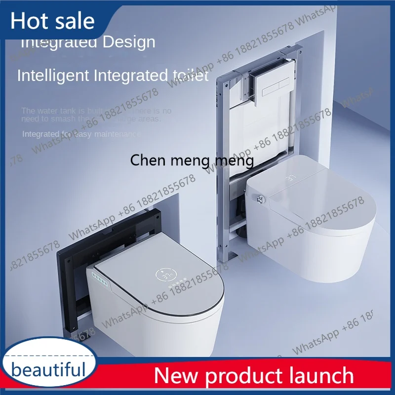 

A13 New Design Electronic Wall Hang Mounting Advance Bowl Household One Piece 220v Smart Toilet With Built in Water Tank