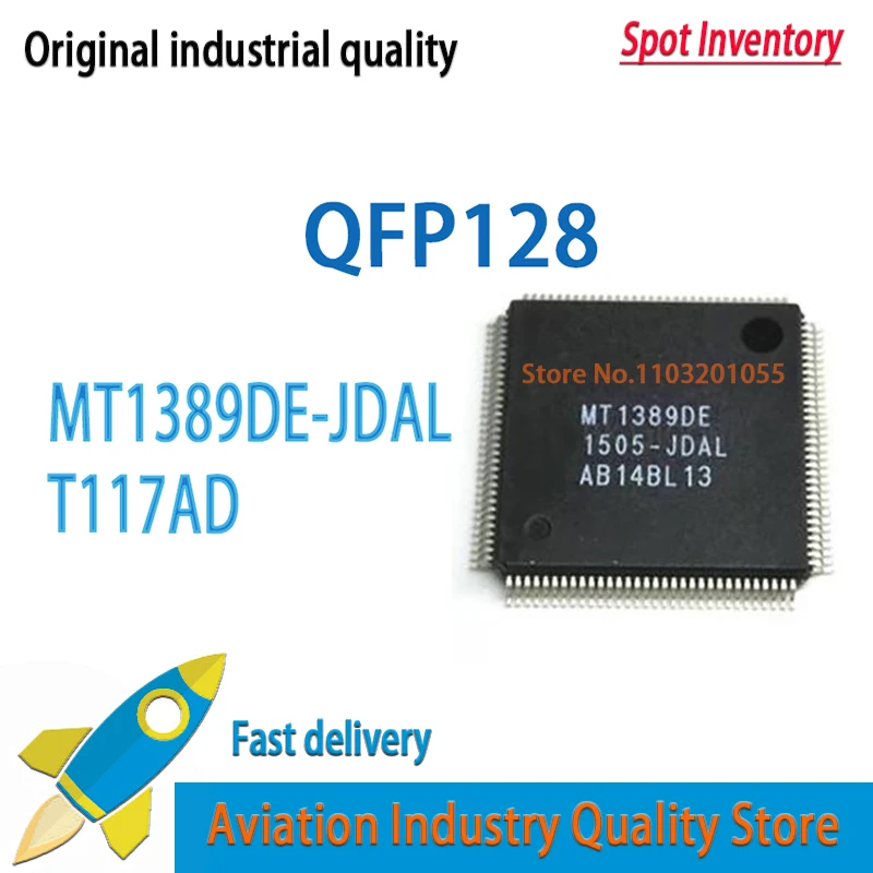 2Pcs/Lot 100% New MT1389DE-JDAL MT1389DE   MT1389 QFP   T117AD T117