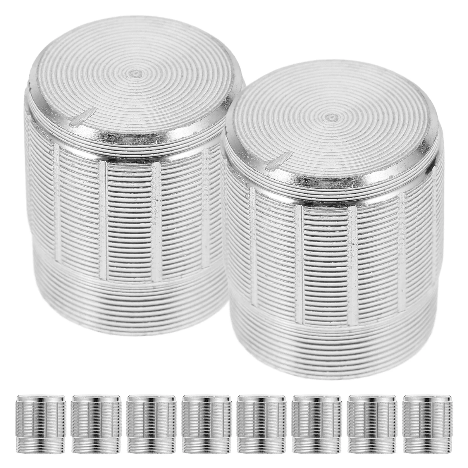 

10 Pcs Potentiometer Knob Electric Guitar Parts Bass Volume Knobs Switch Repair for Aluminum Alloy Replacements