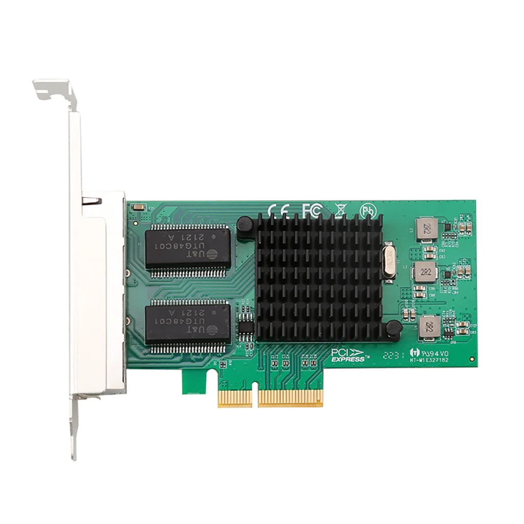 

PCIe 4x Server 4*RJ45 Port Lan Card PCI-E PCI Express 4x I350 Ethernet Controller 10/100/1000Mbps Quad-port Gigabit Network Card