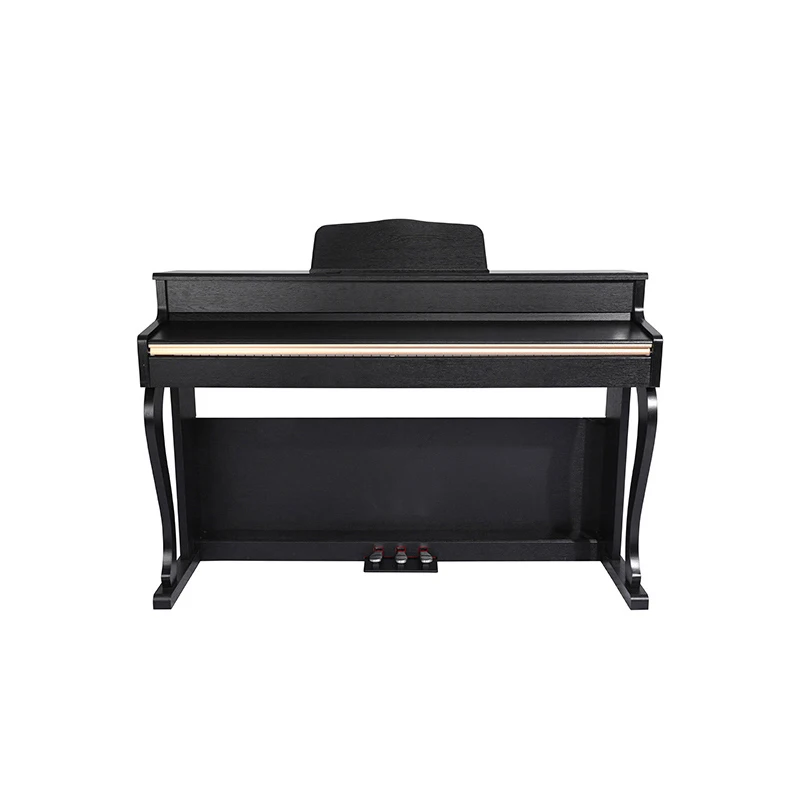 88‑Key Black Professional Upright Digital Piano USB MIDI Connectivity 128 Polyphony Sustain Pedal Headphone
