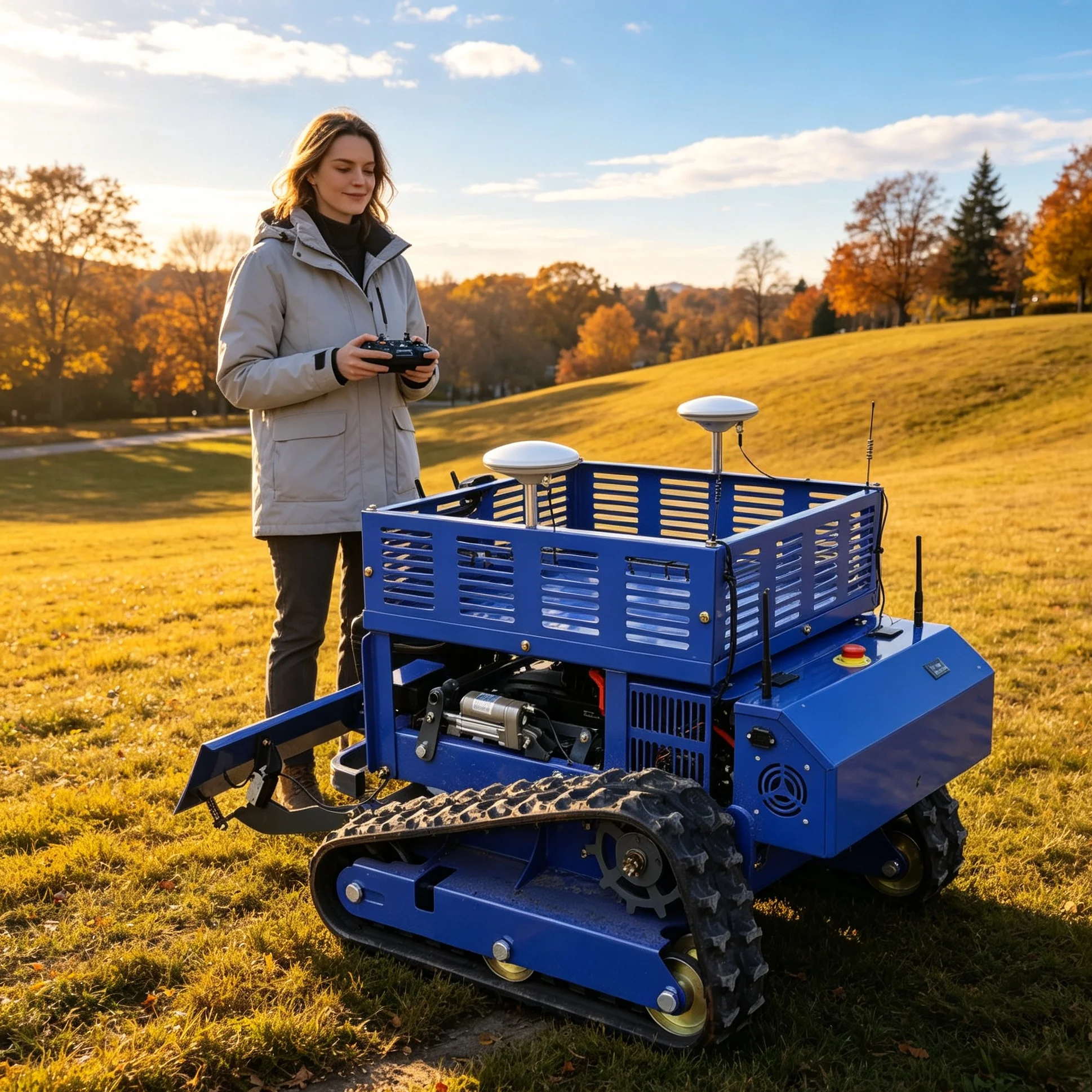 Customized 550 Series Storage Shelf Lawn Mower, Remote Operated For Easy Accessory Carrying And Yard Work