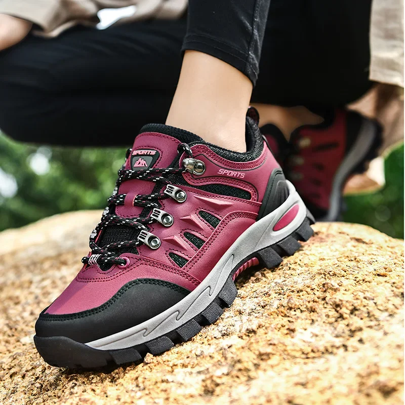 Hiking Boots Men Women Outdoor Waterproof  Non-slip Shoes Walking Climbing Hiking Shoes Mountain Sport Boots Hunting Men Sneaker