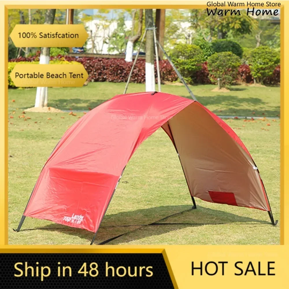 

Portable Protective Canopy for Sunshades for Outdoor Beach, Foldable Double Tent Canopy with Anti-UV Coating Shades, in Stock