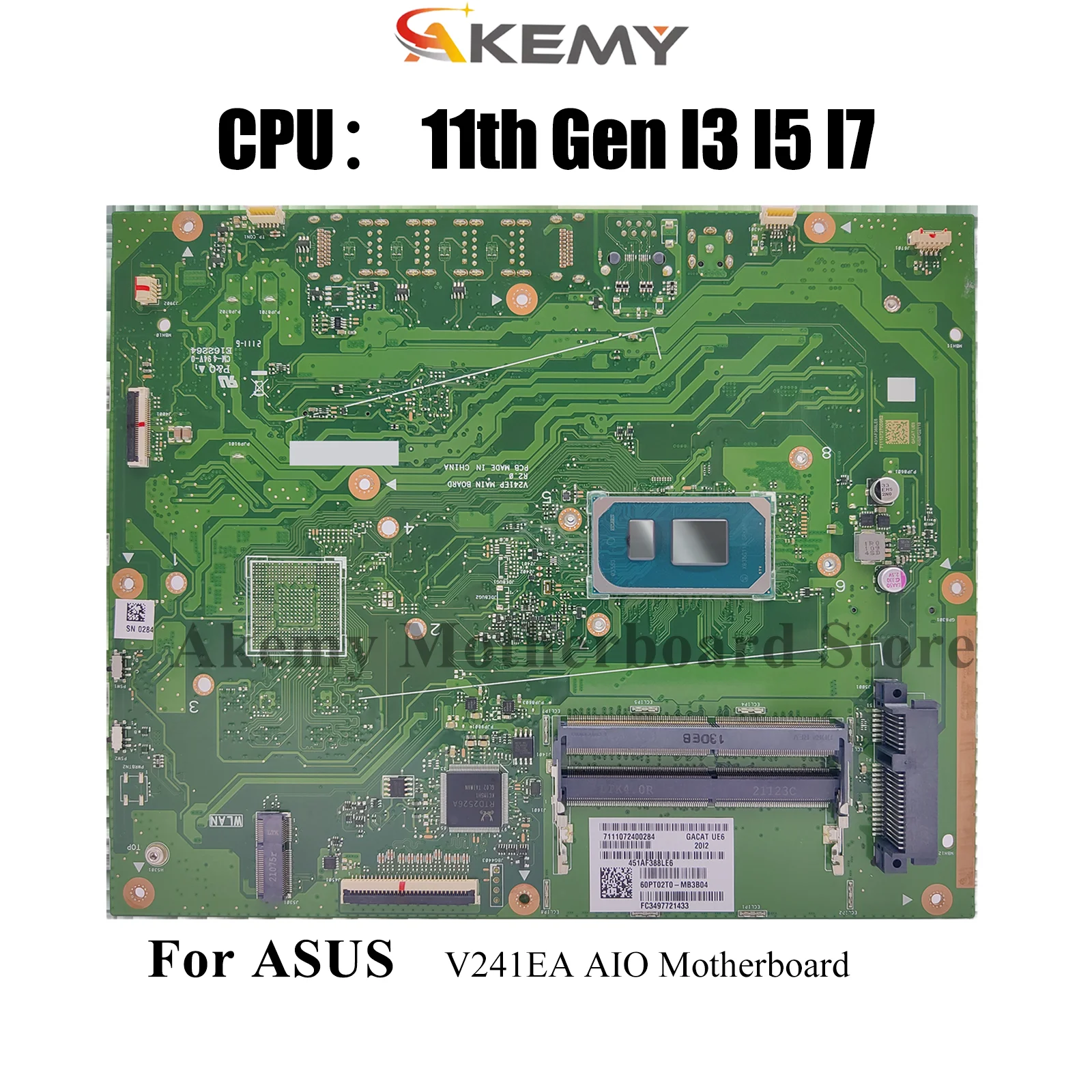 

Материнская плата V241EA для ASUS Vivo AiO V241EP V241EA V241E, материнская плата с процессором I3 I5 I7, 100% тестирование, ОК, быстрая доставка, высокое качество