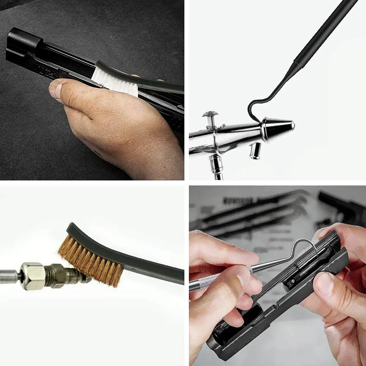 

9 шт./компл. набор для чистки пистолета для винтовки, пистолета, дробовика, набор для чистки пистолета, щетка для чистки отверстий, инструмент для очистки ствола