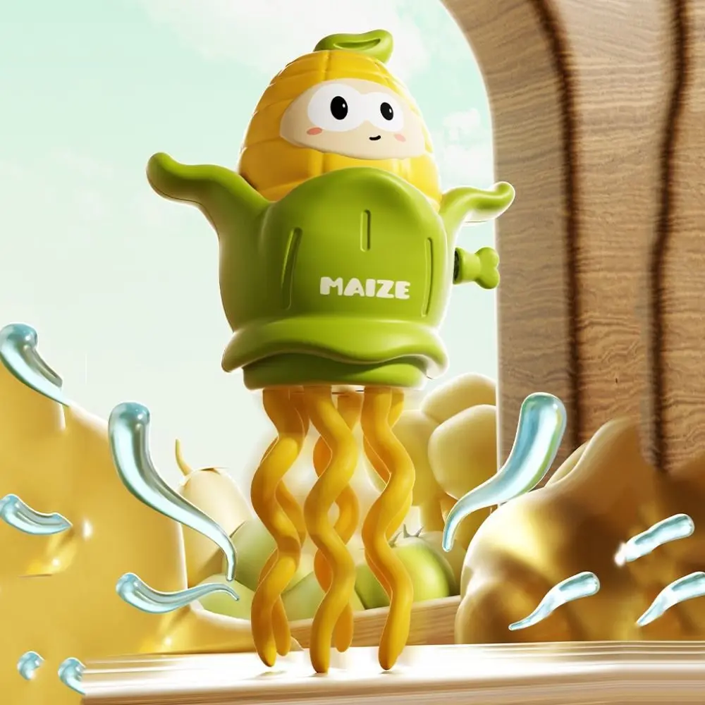 Plástico dança milho relógio brinquedos simulação balançando andando dança polvo artesanato decoração móvel