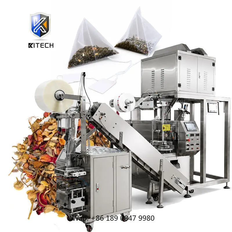 【Hot】Automatic Triangle Pyramid Silk Tea Bag Packing Machine for Inner and Outer Tea Bag
