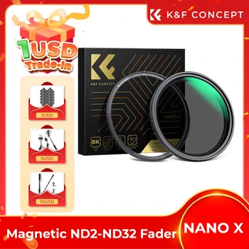 K&F Concept 49mm-82mm Magnetic ND2-ND32 Fader ND Filter Lens Neutral Density Variable Multi-layer Coated Camera Lenses Filter