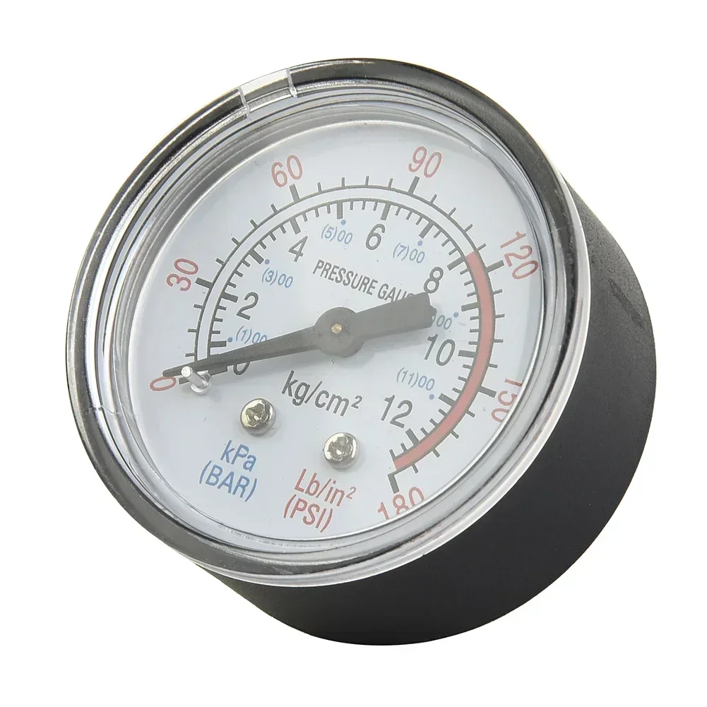 Imagem -05 - Barra Medidor de Pressão de ar 50 mm 13 mm Rosca 0180 Psi 0-12 Barra Manômetro Escala Dupla para Compressor de ar 1pc