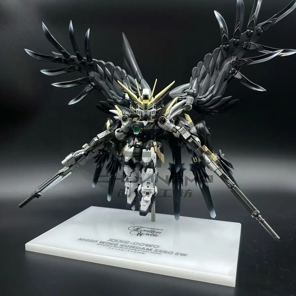 塗装済み GL MGSD ブラック スワン ウィング ゼロ Xxxg00ysw 組み立てモデルキット ウィング ゼロ EW XXXG-00W0 アクションフィギュア プラスチックモデル