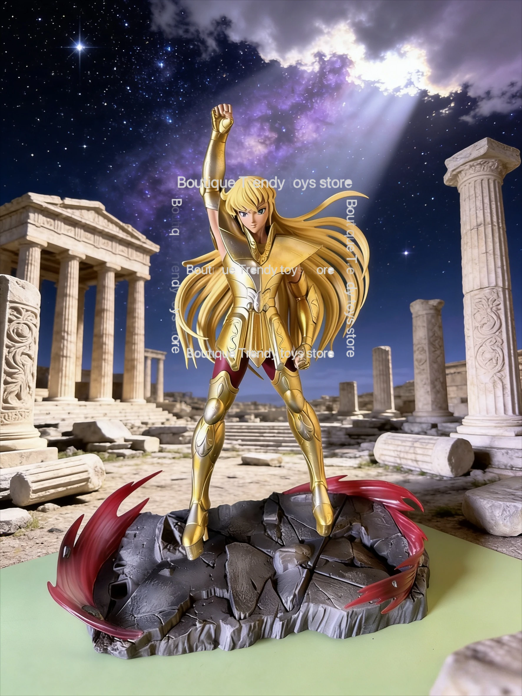 

Коллекционная фигурка в стиле Ichiban Kuji: Золотой Воин Аниме Зодиак - Дева Шака, Лев Айолия, Скорпион Мило. Подарок.