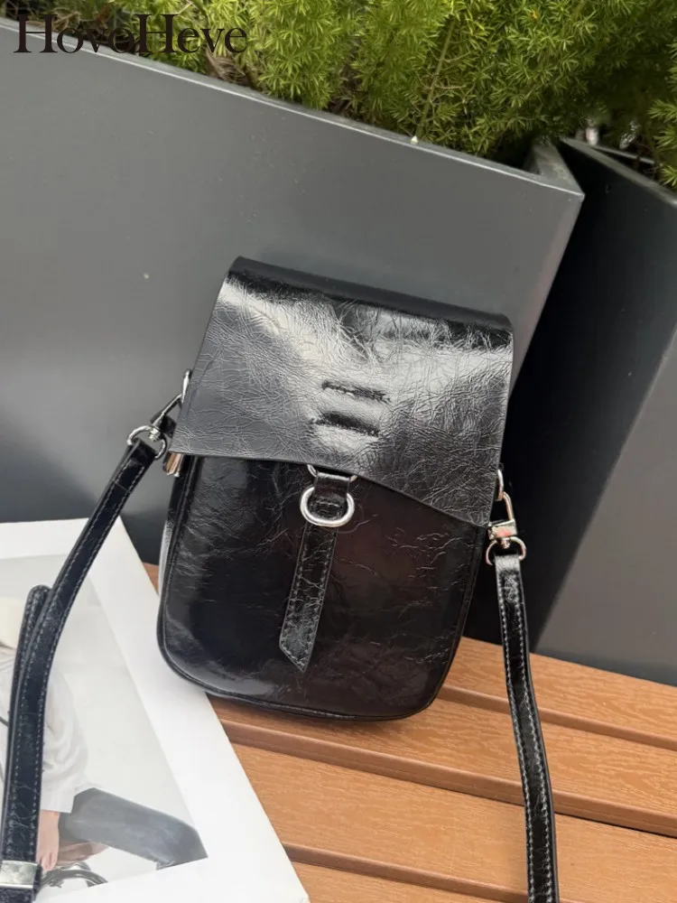Fashion Ladies Genuine Leather Hasp Handbag Solid Color Cowhide Female Crossbody Bags Versatile Zipper Single Shoulder Bag