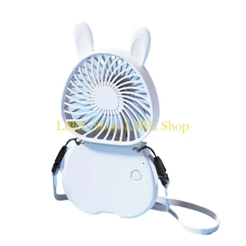 L8RE Convenient Neck Hanging Fan Rechargeable Fan Foldable Fan Plastic Material for Outdoor Sports and Recreations