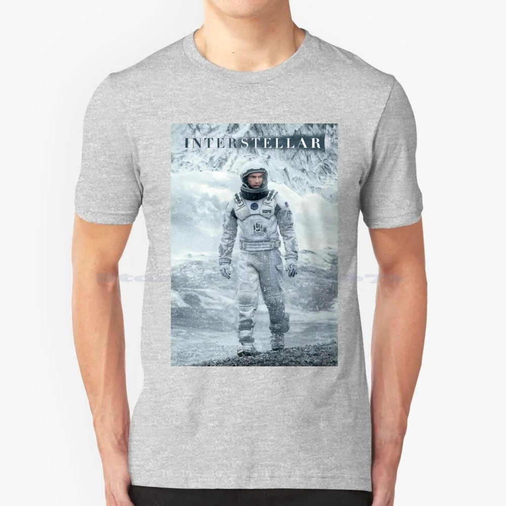 Interstellar T Shirt 100% Cotton Tee Interstellar Matthew Mcconaughey Joseph Cooper Anne Hathaway Dr Amelia Brand Michael Caine