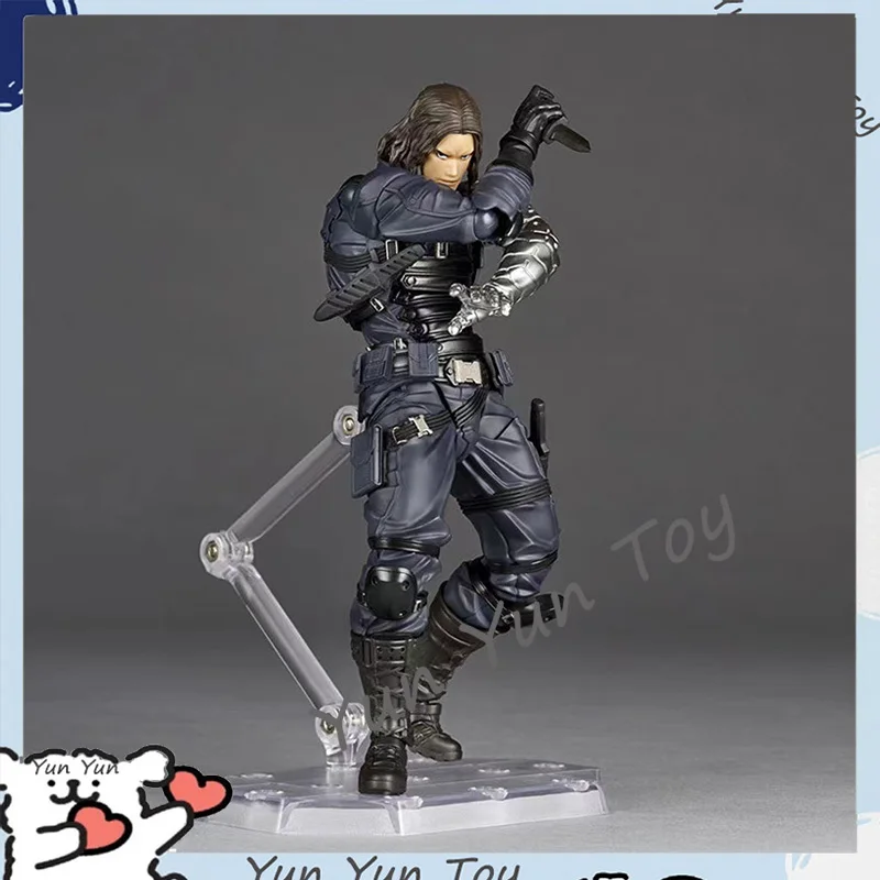 New Kaiyodo Winter Soldier Revoltech Amazing Yamaguchi Bucky Barnes Captain America Anime Action Figures Toy Birthday Gifts