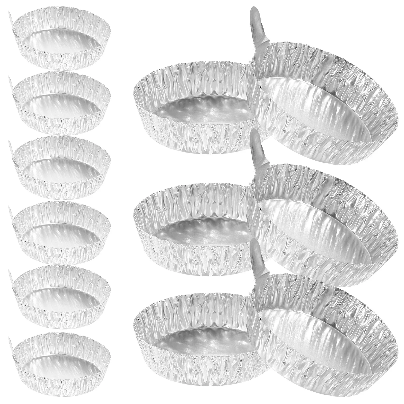 แผ่นชั่งน้ำหนัก 100 ชิ้น ขนาด 42 มล. ถาดตัวอย่างอลูมิเนียมฟอยล์ อุปกรณ์ห้องปฏิบัติการสำหรับเครื่องวิเคราะห์ความชื้นแบบตั้งซ้อนได้ น้ำหนักเบา จัดเก็บง่าย