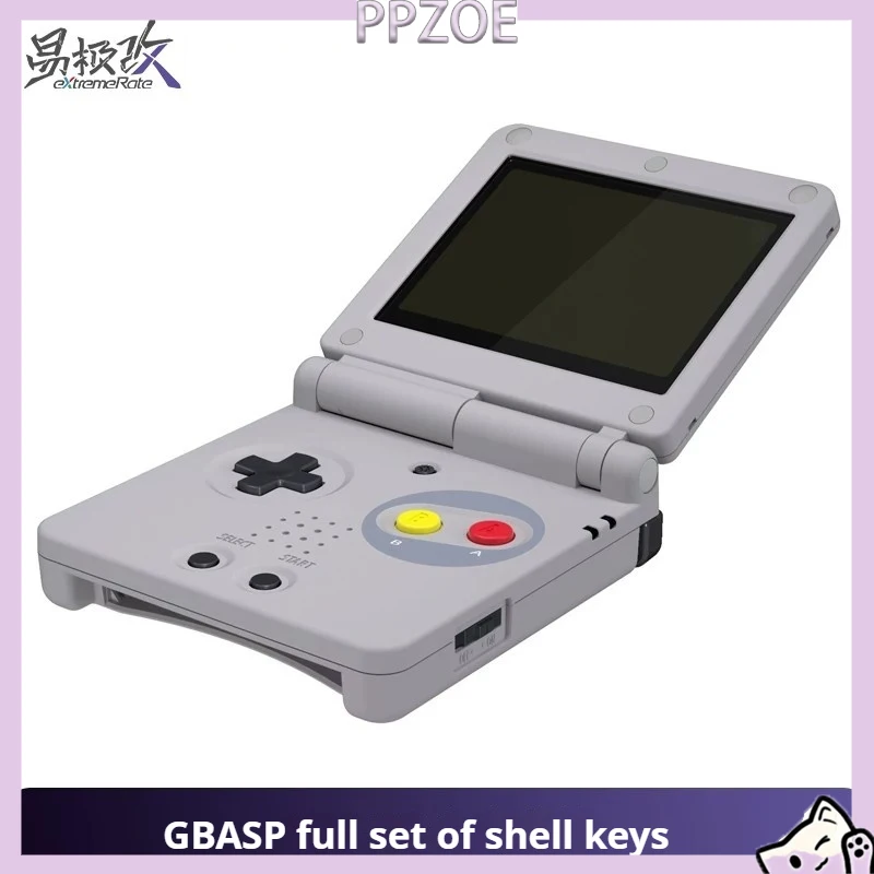 eXtremeRate Full Shell Buttons Replacement Kit for Game Boy Advance SP,GBA SP DIY Mod Housing Cover with Buttons and Install Too