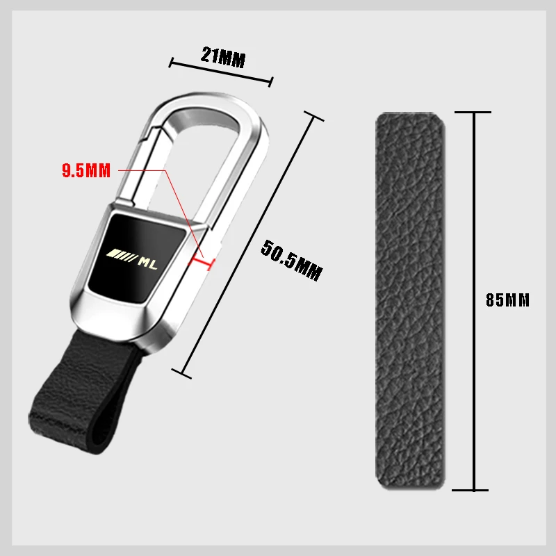 car keychain Alloy Key chain leather key ring for Mercedes Benz AMG A B C E S G R ML