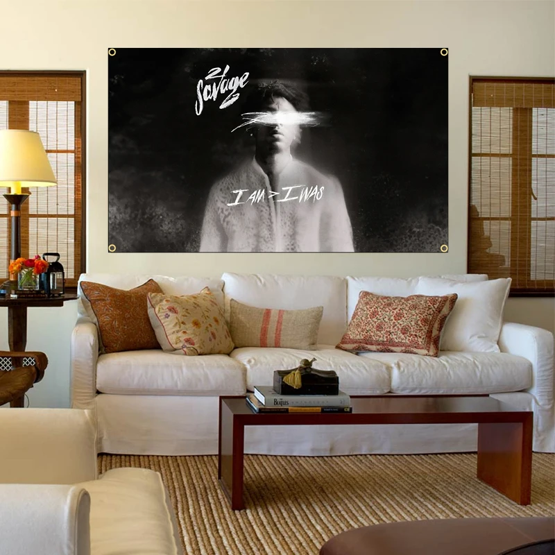 3x5ft 2x3ft الهيب هوب 21 العلم المتوحش أنا > كنت اختراق مزدوج الموسيقى الكلاسيكية ديكور غرفة نوم جدار معلق العلم ديكور الغرفة #5