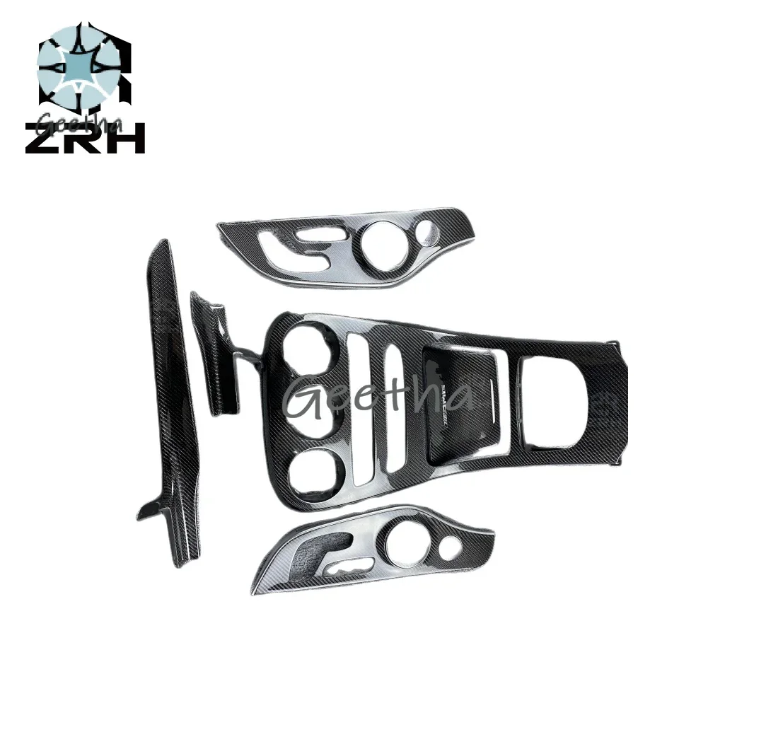 

For Interior Decor Door Trim Panel Console Panel Carbon Fiber Interior For Mercedes Benz W205 C63 C Class