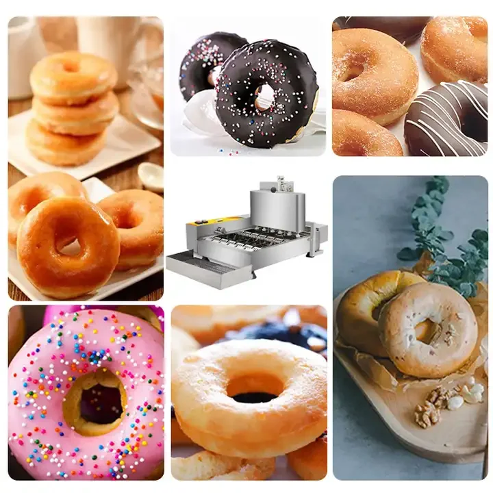 Fully Commercial Automatic High Quality Mini Gas Doughnut Donut Glaze Make Maker Fryer Machine For Donut