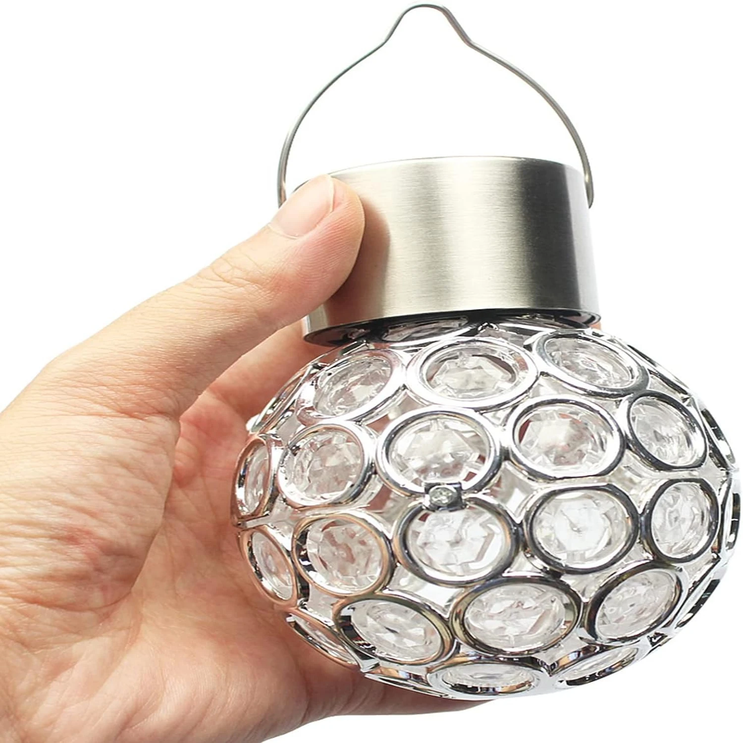 Piccole lampade a sospensione solari impermeabili chic e sofisticate con LED luminosi, perfette per eleganti lampadari sospesi. Squisito