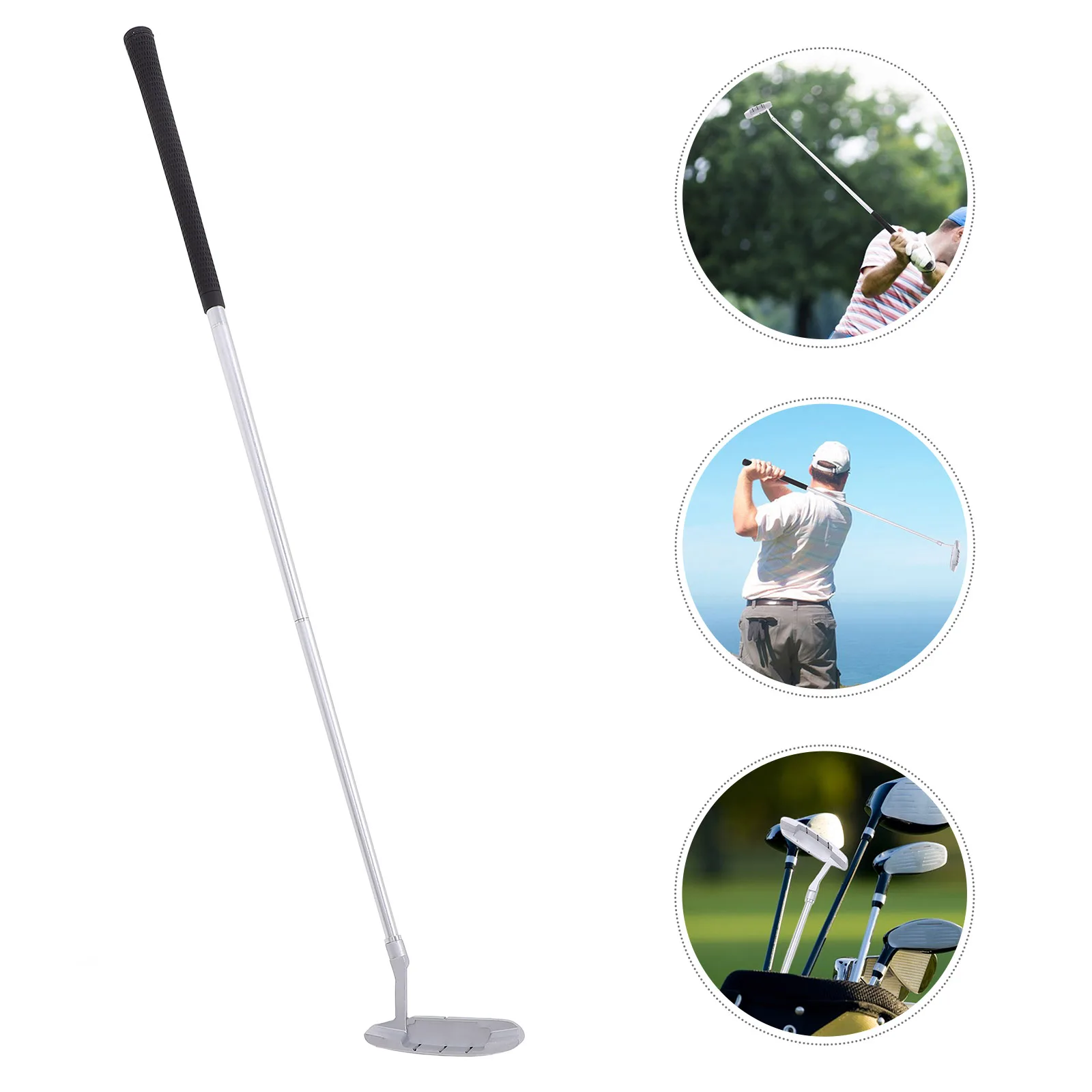 Ajustável Clube Golf Putter, liga de alumínio, Sports Cue, Office Push Rod, Suprimentos de Clubes Esportivos, Produto do lado direito