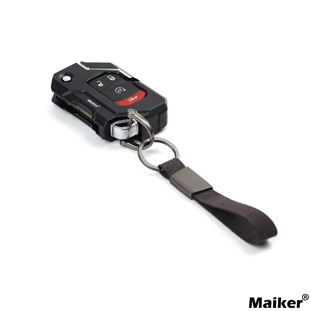 key case for Jeep Wrangler JL black Aluminum  Key cover Car Protection Key Shell From Maiker Off Road